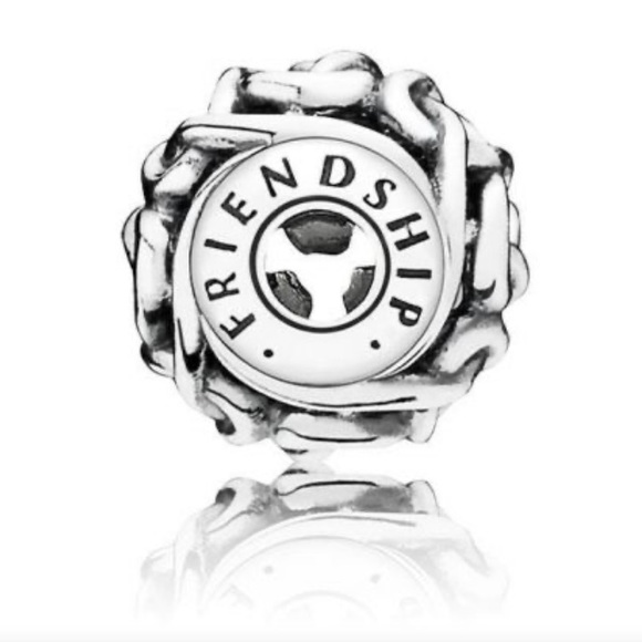 Retired Pandora Essence Collection Friendship Charm Sterling Silver - Picture 2 of 7